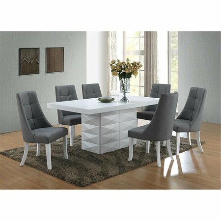 KB Vinyl Kitchen Dinette Dining Side Chairs, Grey, 2PK PC60-G